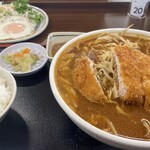 みよし食堂 - 料理写真:カツみそラーメン＋半ライス＋目玉焼き
