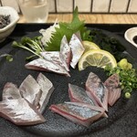 梅山鉄平食堂 - 真鯵刺身定食