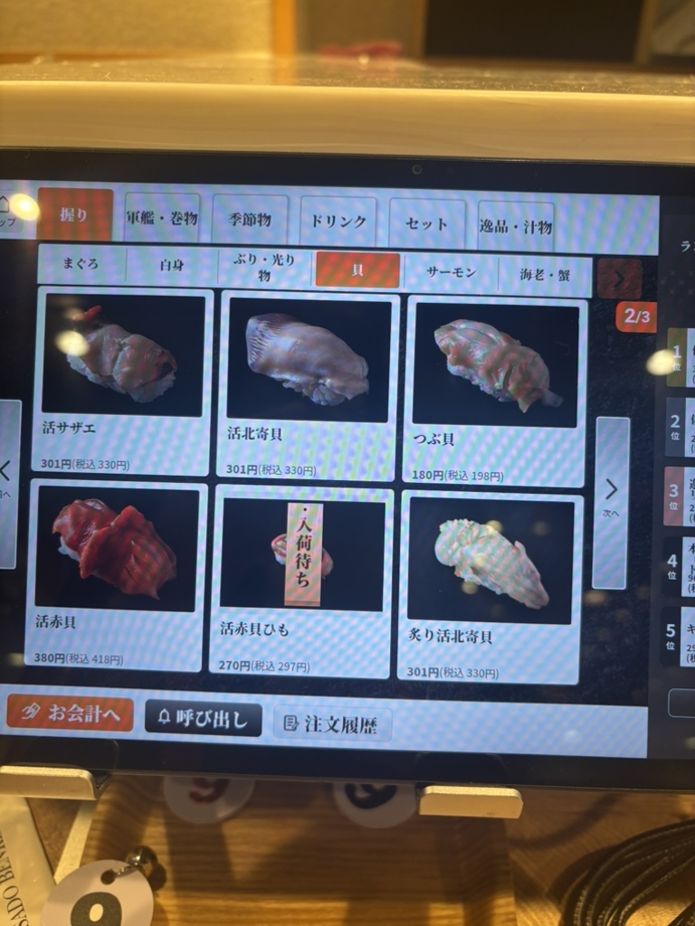 メニュー写真 : 立喰寿司 佐渡弁慶 - 上野/立ち食い寿司 | 食べログ