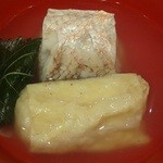 さ行 - とらふく白子の湯葉巻きと甘鯛の道明寺