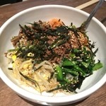 さんか亭 - 【2015年03月】ハーフ＋ハーフランチ＠850円の「ハーフビビンバ」、ハーフ＋ハーフは子供のお気にいり(^^♪