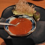 和菜 しょうでん - 水茄子梅肉醤油400円