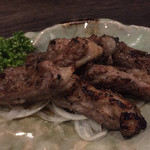 縁家 - 2015.4. かっぱのにんにく塩焼き　いつもより若干脂身が多目かな？