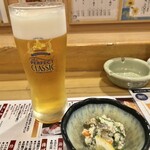 鮨処 西鶴 - 料理写真:生ビール