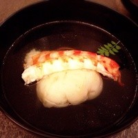 日本料理 晴山 - 車海老と帆立のしんじょう