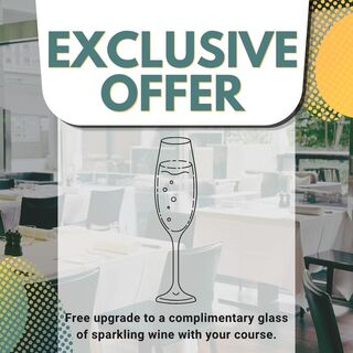 【特別オファー】対象コースご予約でスパークリングワイン付き
