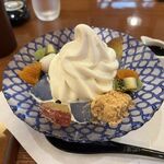 椿屋カフェ - 料理写真:ソフトクリームあんみつ