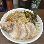 ラーメン二郎 - ブタ小 汁なし ニラキムチ コール(アブラ