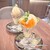 みのるダイニング - 料理写真:手前・季節フルーツミックス/奥・桃パフェ