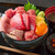 海鮮丼まぐろ丸 極み - 料理写真:上まぐろ丼、赤出し、生キムチ、ガリ