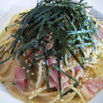 パスタバ - 高菜とベーコンの和風スパゲッティ