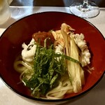 めん処孫万 - ・鱧と梅肉の素麺