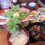 仙人小屋 - 熊と鹿の焼き肉2015.3