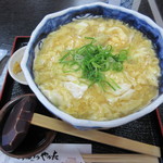 もちむぎのやかた - たずみの卵　とろとろあんかけ麺