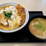 かつや - 料理写真:2個たまカツ丼 ( 梅 ) & 豚汁 ( 小 )