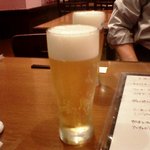 谷中春朗 - 生ビール　（サッポロ）　480円