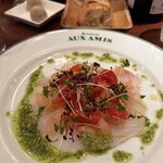 ブラッスリーオザミ丸の内 - この日選んだ前菜、結構ボリュームありました。ヒラメたっぷり〜