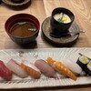 寿司 なかご - 紅ランチ1,650円　寿司、赤だし、茶碗蒸し