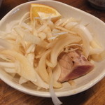 竹原 - 定食についてくるマグロの炙りです☆　2015-0413訪問