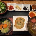 韓美膳 - 石焼ビビンバと冷麺セット