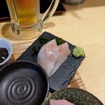 天ぷら・あて巻き そばいち - ほっけの刺し身