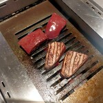 新宿焼肉 ホルモンいのうえ - 焼け具合