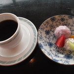 ソラオト - 小ちゃな桜餅と　フルーツの、デザートまで付いてました(@_@)