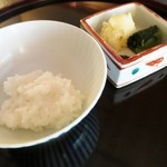Shofuku Ro - (食事２)永源寺米、香の物