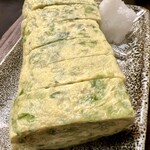 にほん酒や はが音 - 生海苔入りだし巻き玉子