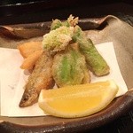 帰燕 - 天ぷら（ワカサギ、太刀魚、蕗の薹、タラの芽、空豆）