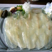 日出町的山荘 - 城下カレイの刺身