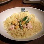 スパッソ 新宿店 - 鮭とかぼちゃのクリームソース