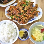 香楽 - 料理写真:ニラレバ定食（ご飯大盛）