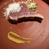 日本料理 ゆいんち - 鰹の塩たたき/淡雪塩と辛子で