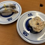 くら寿司 - 料理写真:「シーフードサラダ」120円税込み♫、「真いわし しょうが有り」120円税込み♫