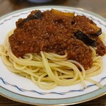 茜屋珈琲店 - なすの入ったミートソース　大盛り　