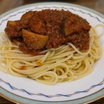 茜屋珈琲店 - なすの入ったミートソース　大盛り　