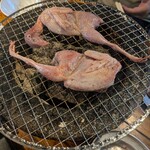 焼ジビエ 罠 狩場 - うずらを焼く