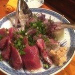 三幸寿司 - カツオと釣りアジの盛り込み