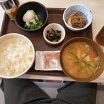 すき家 - 牛まぜのっけ朝食￥430＋豚汁らーめん￥250