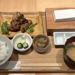 豆腐料理 空野 - 鶏七味の山椒焼き定食
