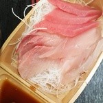 Kanta Soba - ６８０円刺身３点盛り定食の３点盛り