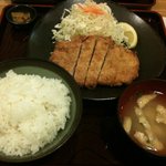 とんかつ 志味津 - サービスロースカツ定食