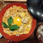 木鶏 - 木鶏丼セット。お蕎麦屋なのに、どうしてもこの10食限定の木鶏丼が食べたかった笑汗