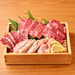 本日の和牛と鶏の5種盛り合わせ
