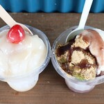 ゆめこや - 【2026.06】いちご白福かき氷(税込400円)、あんこ氷(税込400円)