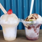 ゆめこや - 【2026.06】いちご白福かき氷(税込400円)、あんこ氷(税込400円)