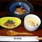 すしと焼鳥 あんど水産 - 林神龍　あんど水産　あんど御前前菜と茶碗蒸し