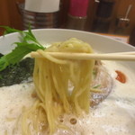 暁 製麺 - 麺アップ