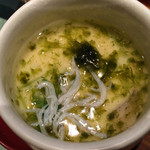 月兎 - 釜揚げしらすと生青海苔あんかけ茶碗蒸し